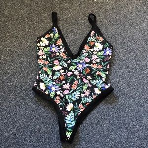 Floral one piece swimsuit